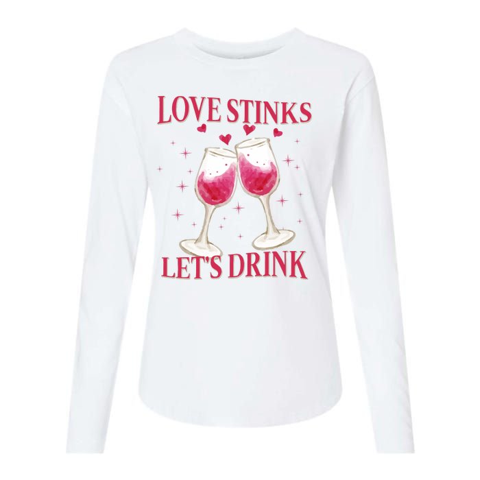 Love Stinks Lets Drink Anti Valentine Womens Cotton Relaxed Long Sleeve T-Shirt