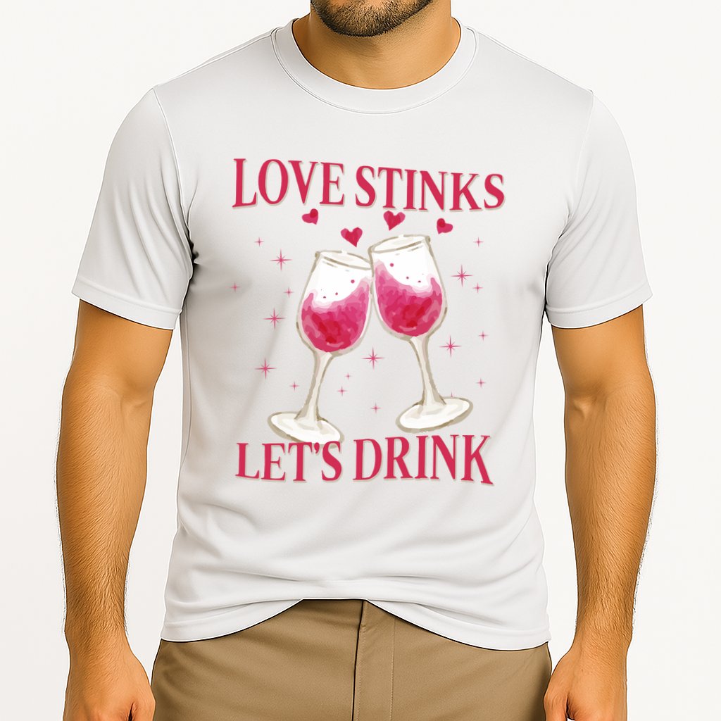 Love Stinks Lets Drink Anti Valentine Cooling Performance Crew T-Shirt