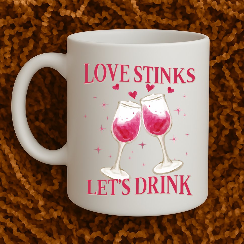 Love Stinks Lets Drink Anti Valentine Mug