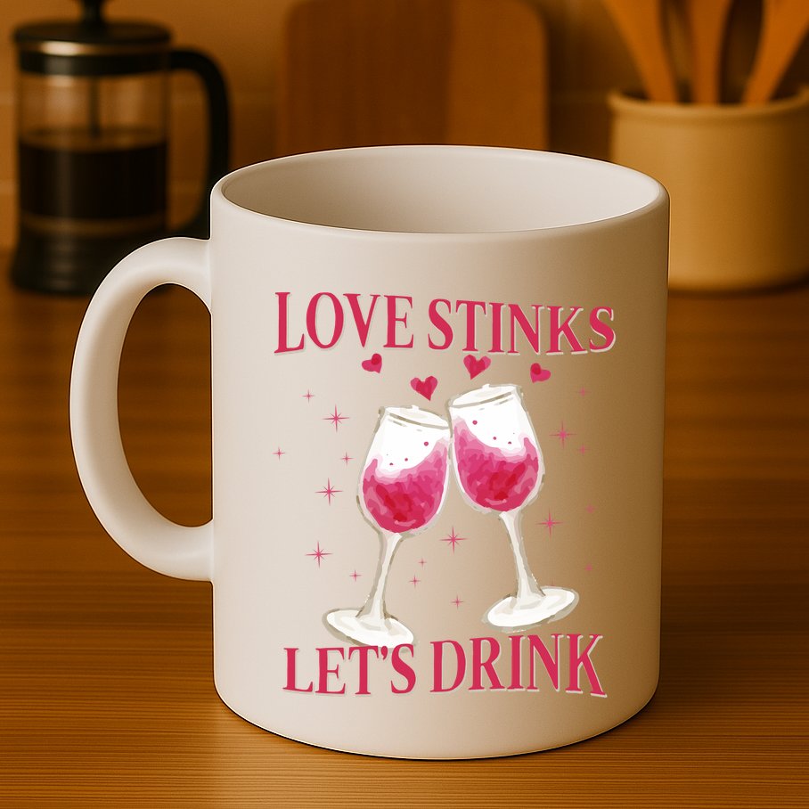 Love Stinks Lets Drink Anti Valentine Mug