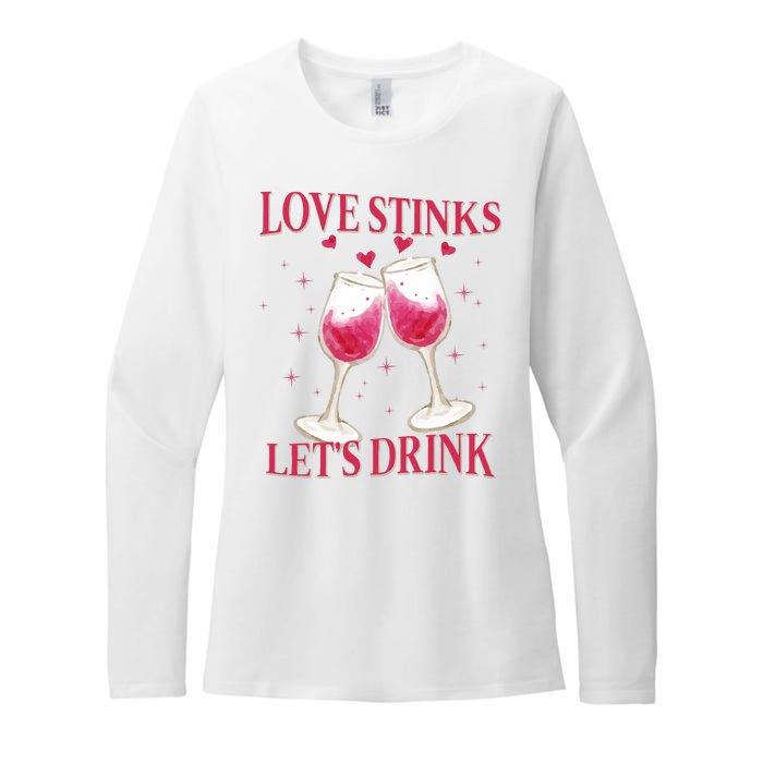 Love Stinks Lets Drink Anti Valentine Womens CVC Long Sleeve Shirt