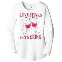 Love Stinks Lets Drink Anti Valentine Women's Perfect Tri Tunic Long Sleeve Shirt