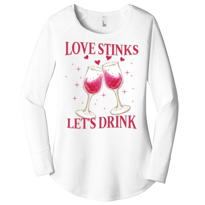 Love Stinks Lets Drink Anti Valentine Women's Perfect Tri Tunic Long Sleeve Shirt