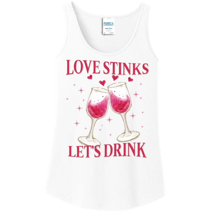 Love Stinks Lets Drink Anti Valentine Ladies Essential Tank