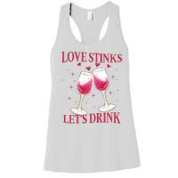 Love Stinks Lets Drink Anti Valentine Women's Racerback Tank