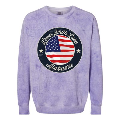 Lewis Smith Lake Patriotic Alabama Souvenir Colorblast Crewneck Sweatshirt