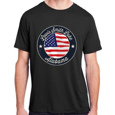 Lewis Smith Lake Patriotic Alabama Souvenir Adult ChromaSoft Performance T-Shirt