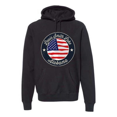 Lewis Smith Lake Patriotic Alabama Souvenir Premium Hoodie