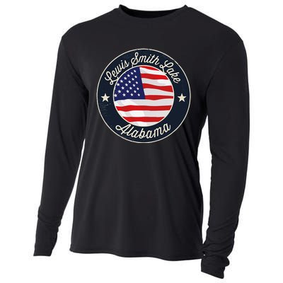 Lewis Smith Lake Patriotic Alabama Souvenir Cooling Performance Long Sleeve Crew