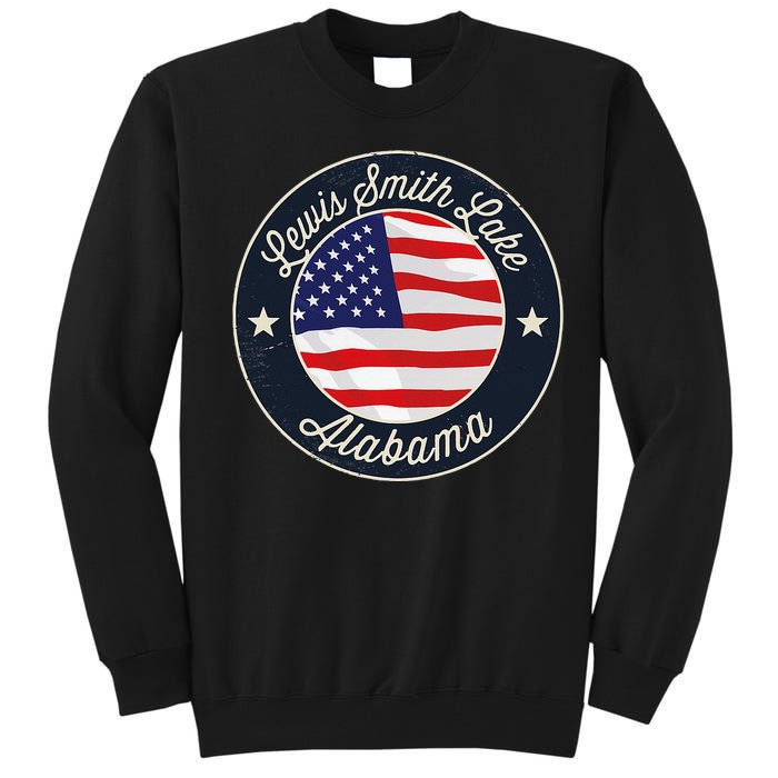 Lewis Smith Lake Patriotic Alabama Souvenir Tall Sweatshirt