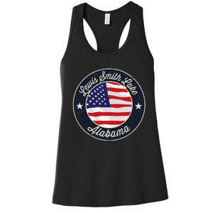 Lewis Smith Lake Patriotic Alabama Souvenir Women's Racerback Tank