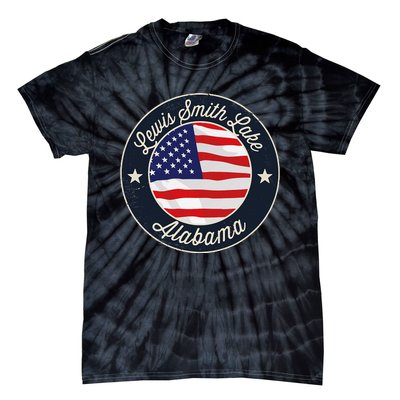 Lewis Smith Lake Patriotic Alabama Souvenir Tie-Dye T-Shirt