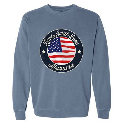 Lewis Smith Lake Patriotic Alabama Souvenir Garment-Dyed Sweatshirt