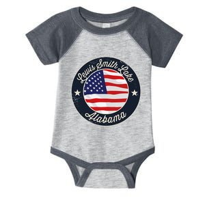 Lewis Smith Lake Patriotic Alabama Souvenir Infant Baby Jersey Bodysuit