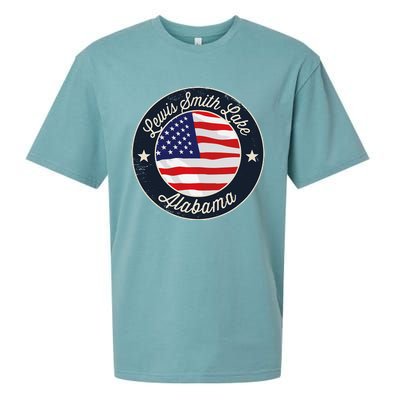 Lewis Smith Lake Patriotic Alabama Souvenir Sueded Cloud Jersey T-Shirt