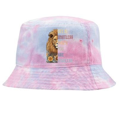 Leo Season Lion Motivational Inspirational Tie-Dyed Bucket Hat