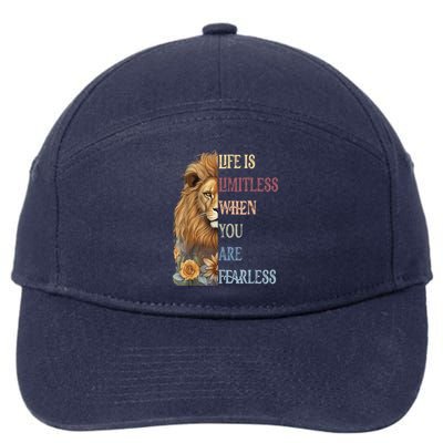 Leo Season Lion Motivational Inspirational 7-Panel Snapback Hat