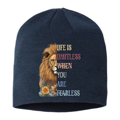 Leo Season Lion Motivational Inspirational Sustainable Beanie