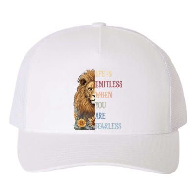 Leo Season Lion Motivational Inspirational Yupoong Adult 5-Panel Trucker Hat