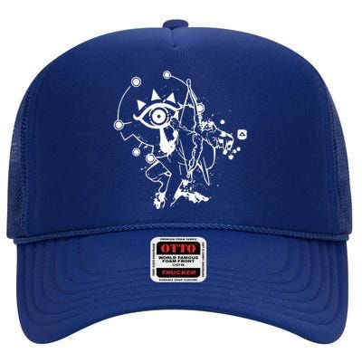 Link Sheikah High Crown Mesh Back Trucker Hat