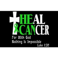 Lymphoma Survivors Lime Green Ribbon He Can Heal Cancer Bumper Sticker