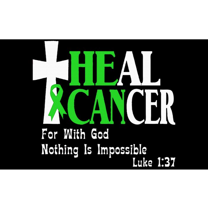 Lymphoma Survivors Lime Green Ribbon He Can Heal Cancer Bumper Sticker