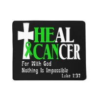 Lymphoma Survivors Lime Green Ribbon He Can Heal Cancer Mousepad