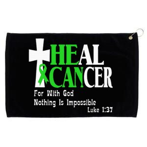 Lymphoma Survivors Lime Green Ribbon He Can Heal Cancer Grommeted Golf Towel