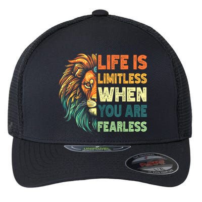 Leo Season Lion Motivational Inspirational Flexfit Unipanel Trucker Cap