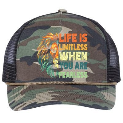 Leo Season Lion Motivational Inspirational Retro Rope Trucker Hat Cap