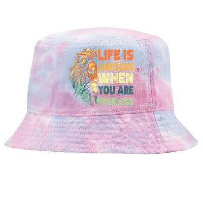 Leo Season Lion Motivational Inspirational Tie-Dyed Bucket Hat