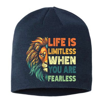 Leo Season Lion Motivational Inspirational Sustainable Beanie