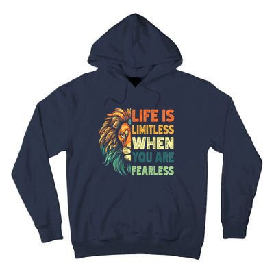 Leo Season Lion Motivational Inspirational Tall Hoodie