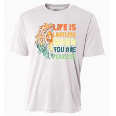 Leo Season Lion Motivational Inspirational Cooling Performance Crew T-Shirt