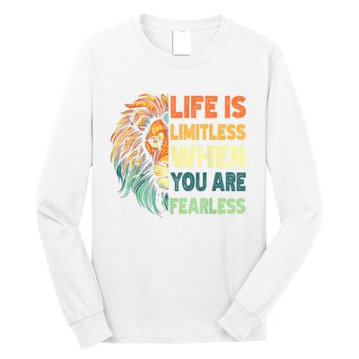 Leo Season Lion Motivational Inspirational Long Sleeve Shirt