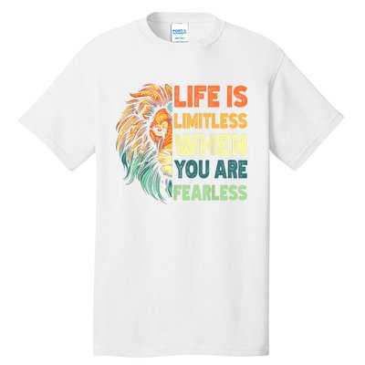 Leo Season Lion Motivational Inspirational Tall T-Shirt