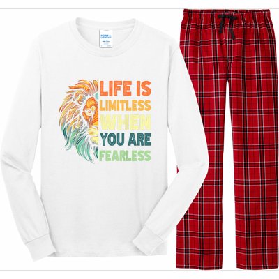 Leo Season Lion Motivational Inspirational Long Sleeve Pajama Set