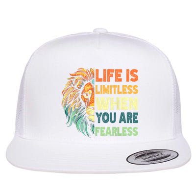 Leo Season Lion Motivational Inspirational Flat Bill Trucker Hat