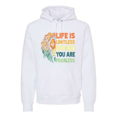 Leo Season Lion Motivational Inspirational Premium Hoodie