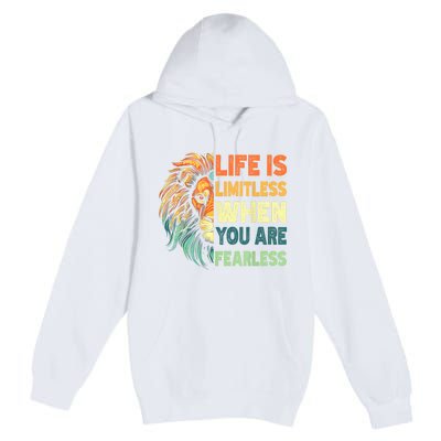 Leo Season Lion Motivational Inspirational Premium Pullover Hoodie