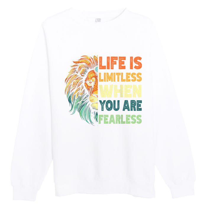 Leo Season Lion Motivational Inspirational Premium Crewneck Sweatshirt