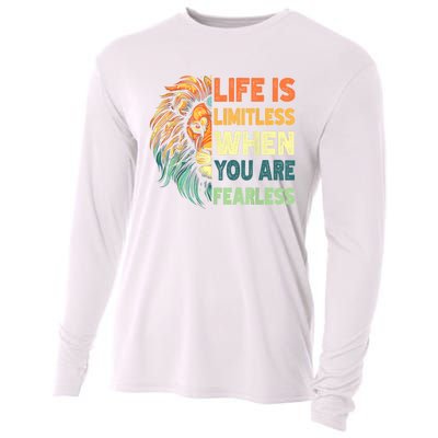 Leo Season Lion Motivational Inspirational Cooling Performance Long Sleeve Crew