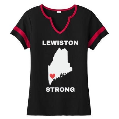 Lewiston Strong Ladies Halftime Notch Neck Tee