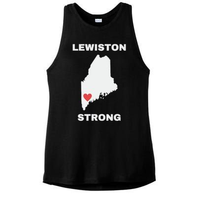 Lewiston Strong Ladies PosiCharge Tri-Blend Wicking Tank