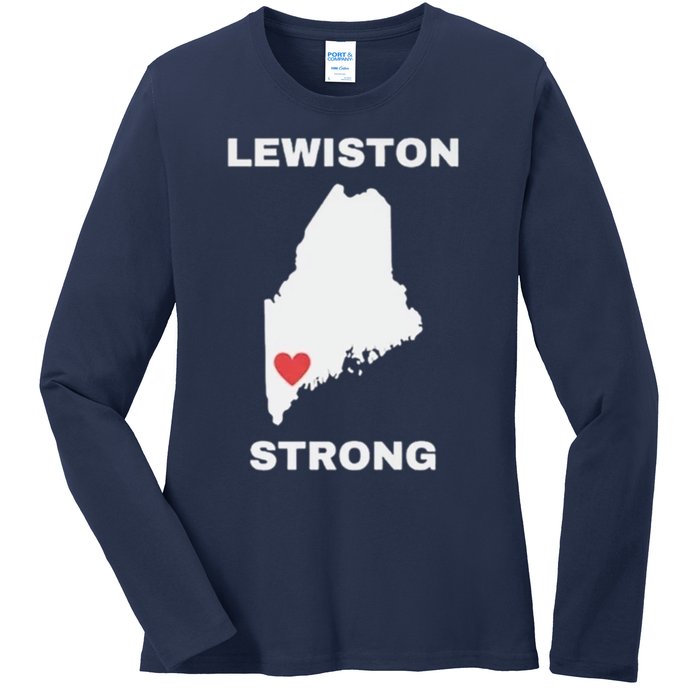 Lewiston Strong Ladies Long Sleeve Shirt