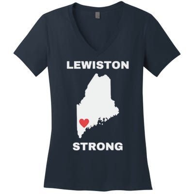 Lewiston Strong Women's V-Neck T-Shirt