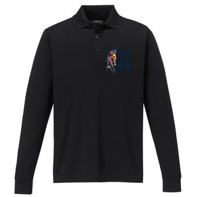 Leo Season Lion Motivational Inspirational Performance Long Sleeve Polo