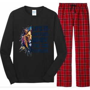 Leo Season Lion Motivational Inspirational Long Sleeve Pajama Set