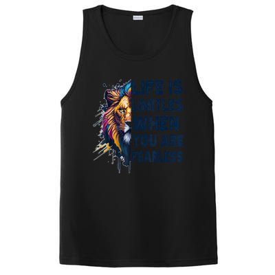 Leo Season Lion Motivational Inspirational PosiCharge Competitor Tank