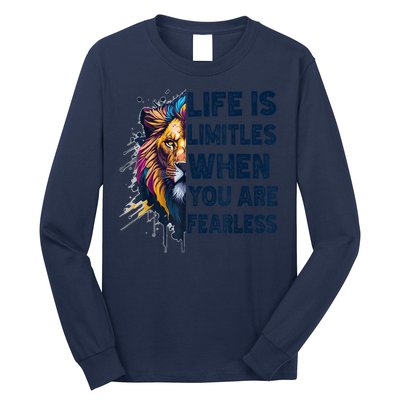 Leo Season Lion Motivational Inspirational Long Sleeve Shirt